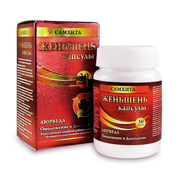 Женьшень "Samhita", 30 капсул