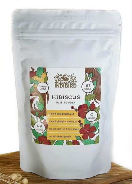 Гибискуса лепестки порошок "Indibird" Hibiscus Hair Powder