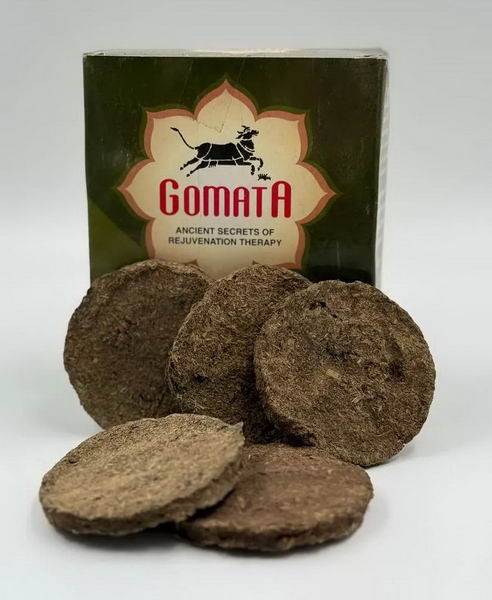 Лепешки из коровьего навоза "Gomata" Cow Dung Gobar Cakes, Индия фото Лепешки из коровьего навоза "Gomata" Cow Dung Gobar Cakes, Индия