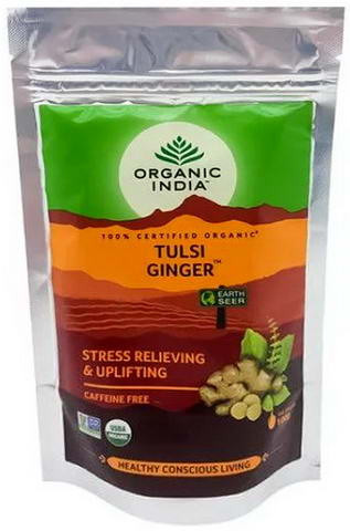 Чай Тулси с имбирем "Organic India" Tulsi Ginger, 100г