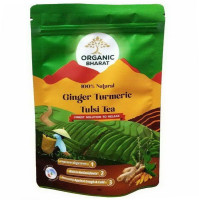 Чай Тулси Имбирь и Куркума "Organic Bharat" Ginger Turmeric Tulsi Tea, 100г Чай Тулси Имбирь и Куркума "Organic Bharat" Ginger Turmeric Tulsi Tea, 100г