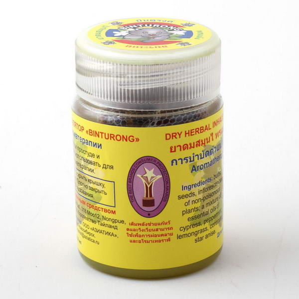 Сухой травяной ингалятор, тайский, 50г "Binturong" Dry Herbal Inhaler фото Сухой травяной ингалятор, тайский, 50г "Binturong" Dry Herbal Inhaler