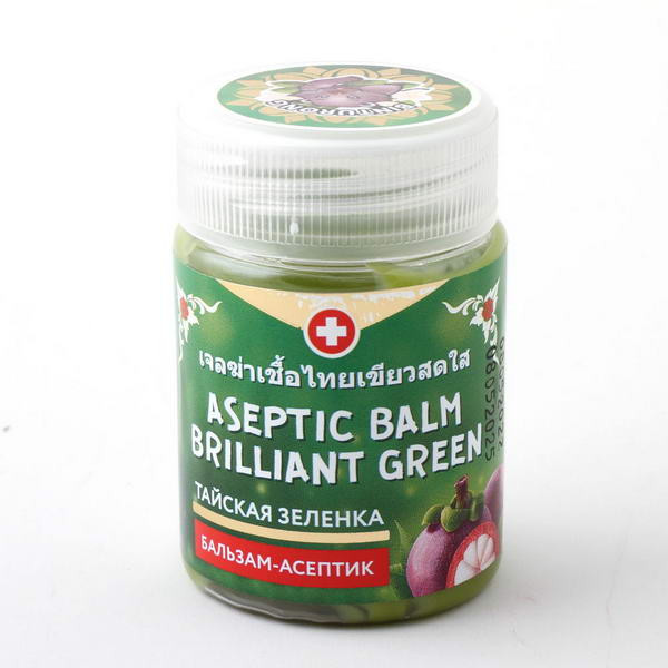 Бальзам-антисептик Тайская зеленка, 50мл "Binturong" Aseptic Balm Brilliant Green