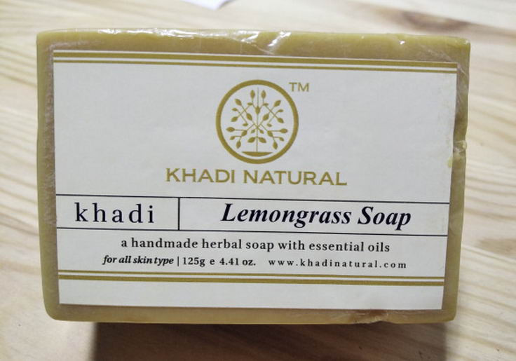 Мыло Лемонграсс, 125г "Khadi Natural" Lemongrass soap, Индия