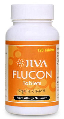 Флюкон, при алергии и простуде, 120 таблеток "Jiva" Flucon